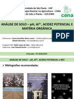 2023-05-18 Aula 9 - Analise de Solo - PH Al3 M Acidez Potencial e MO