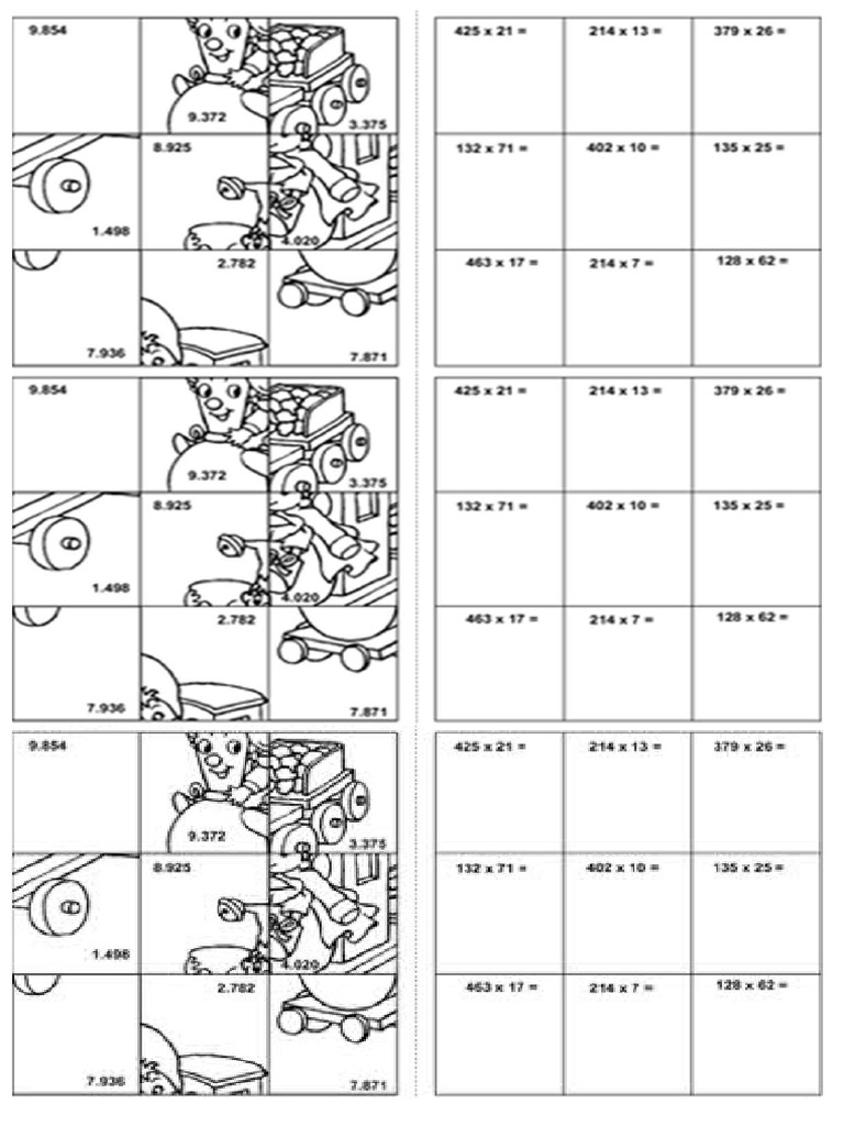 Multiplic.2 Cifras Rompecabeza | PDF