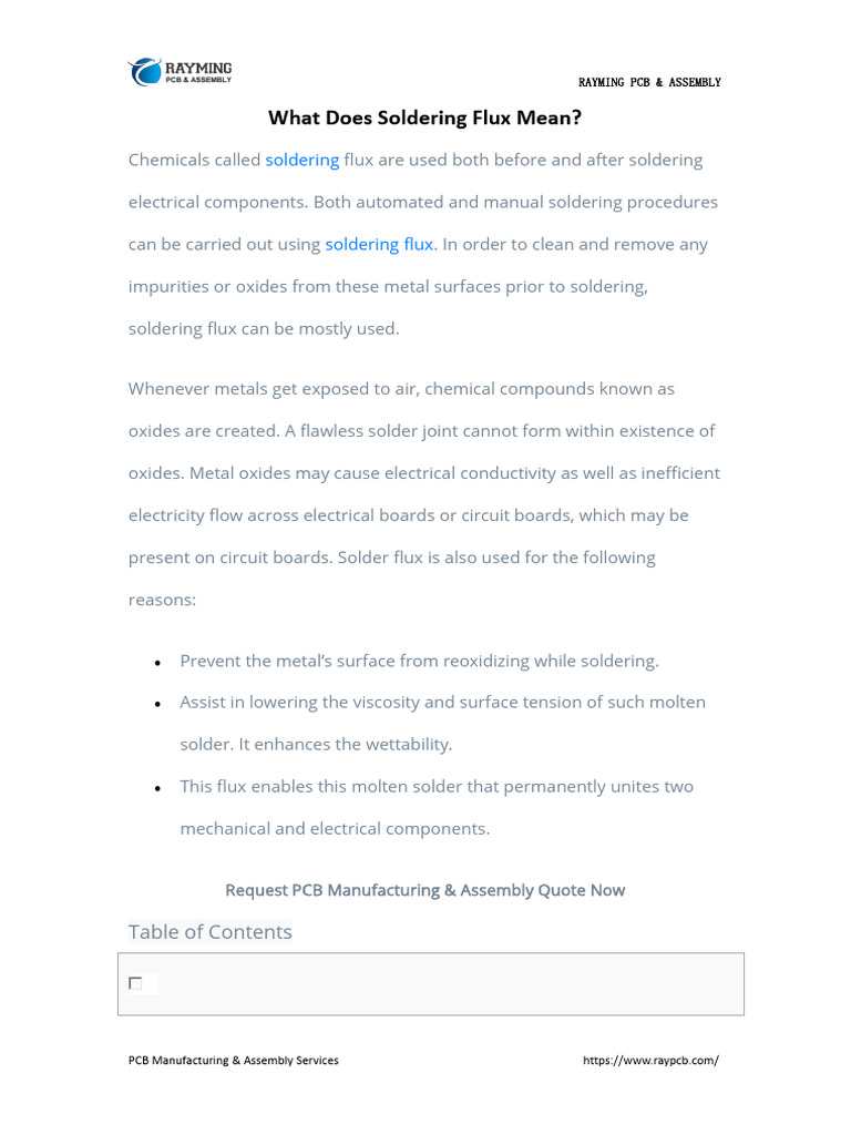 What Does Soldering Flux Mean PDF Soldering Solder