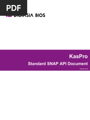 Kas-001-API-kaspro Snap API Document v.0.6