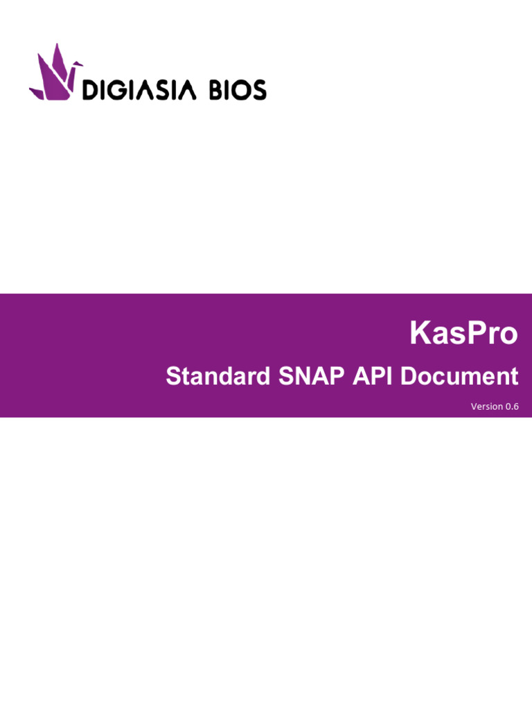Kas-001-API-kaspro Snap API Document v.0.6 | PDF | Zip (File Format ...