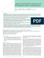 Diabetic Foot Ulcer Patients' and Clinicians' Experiences of Care Transitions From Hospital To Home. A Study Protocol.2023