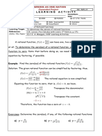 Gen Math LAS 13 Zeroes of Rational Functions