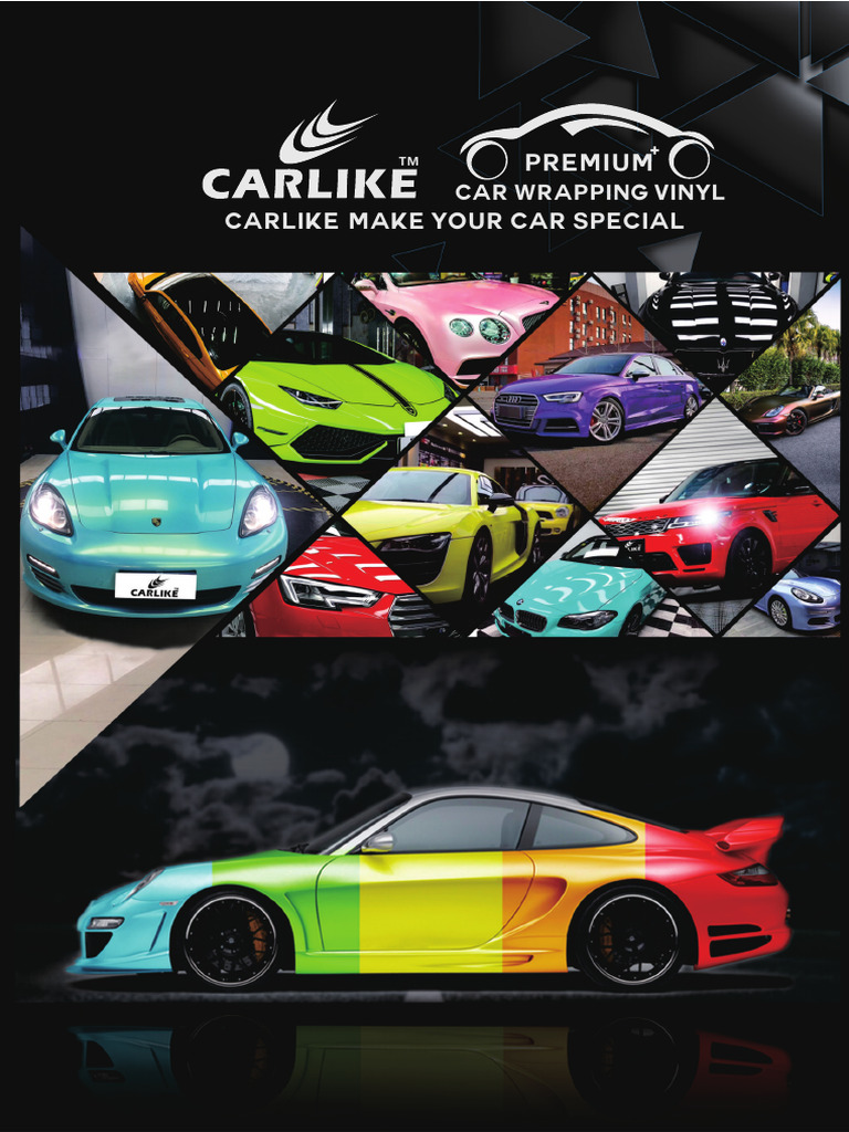 CARLIKE Premium Car Wrapping Vinyl Catalogue | PDF | Adhesive ...