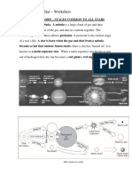 Worksheet Life Cycle of A Star