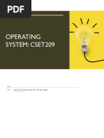 Operating System: Cset209