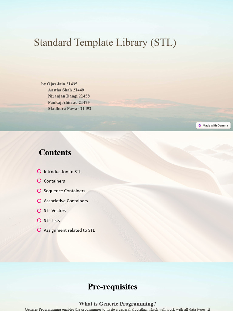 Oop PPT (STL) | PDF | C++ | Information Technology