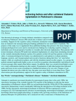 [10920684 - Neurosurgical Focus] Neuropsychological functioning before and after unilateral thalamic stimulating electrode implantation in Parkinson's disease