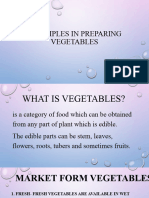 Principles in Preparing Vegetables