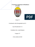 Cuestionario Sobre Bioseguridad Grupo #4 LQ100 Miercoles 9-11