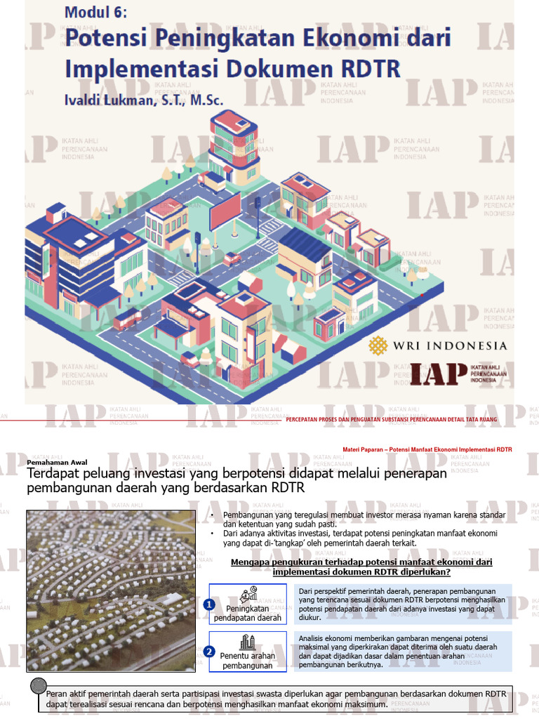Dampak Ekonomi Implementasi RDTR | PDF | Hukum