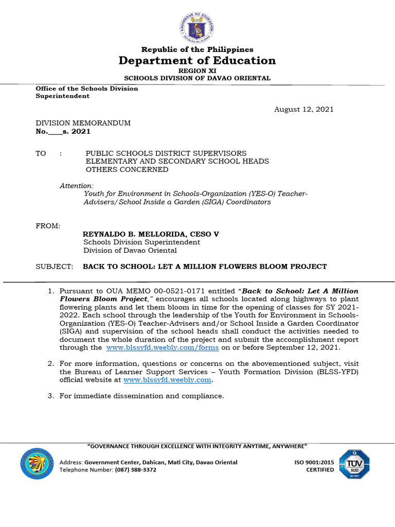 Memo Let A Million Flowers Bloom PDF