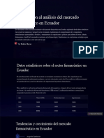 Introduccion Al Analisis Del Mercado Farmaceutico en Ecuador