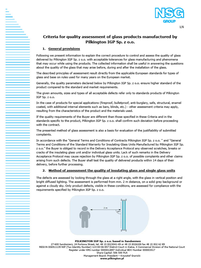 Glass Quality Assessment Criteria | PDF | Glasses | Engineering Tolerance