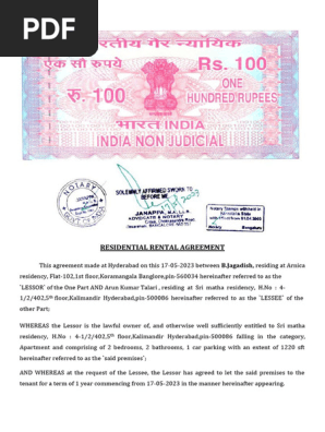 Rental agreement