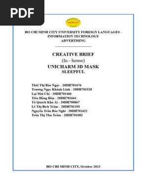 CREATIVE BRIEF-UNICHAMR 3D MASK- SLEEPFULL
