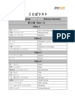 L13 ことばリスト　 (初級)