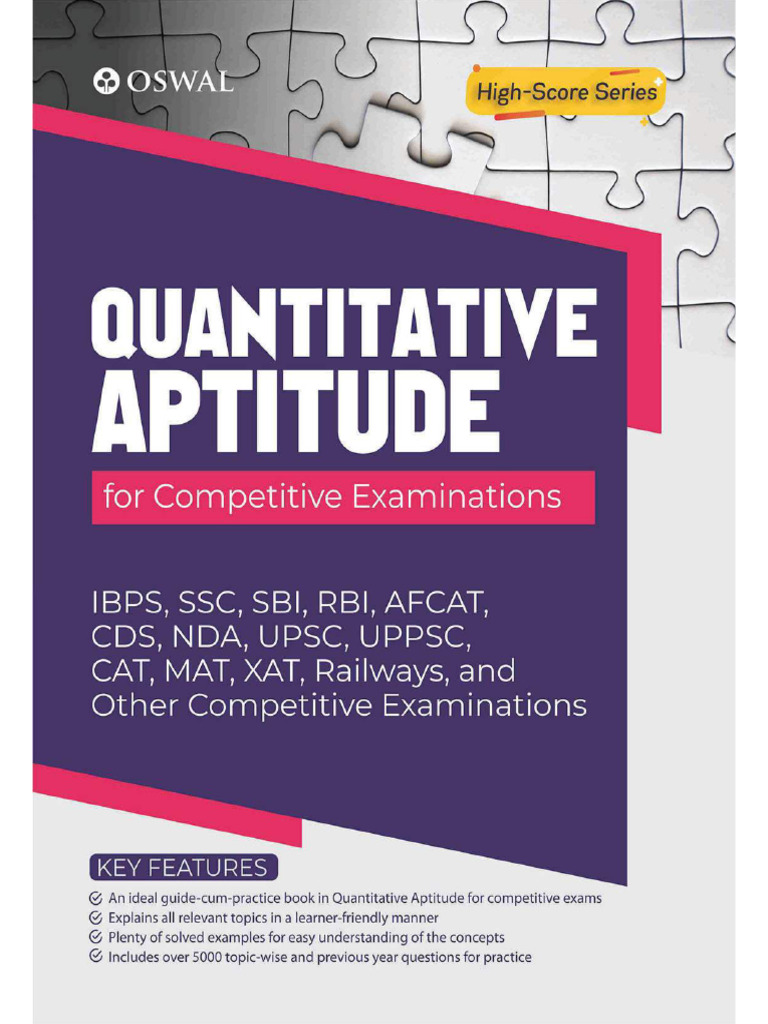 Oswaal Quantitative Aptitude Guide | PDF | Division (Mathematics) | Numbers
