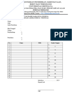 Daftar Hadir Peserta Seminar, Daftar Hadir Dosen, Form Nilai TA I Dan Undangan Lab. Genetika & Biotek