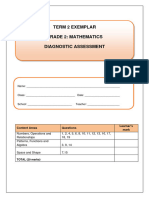 Term 2 Exemplar Grade 2: Mathematics Diagnostic Assessment