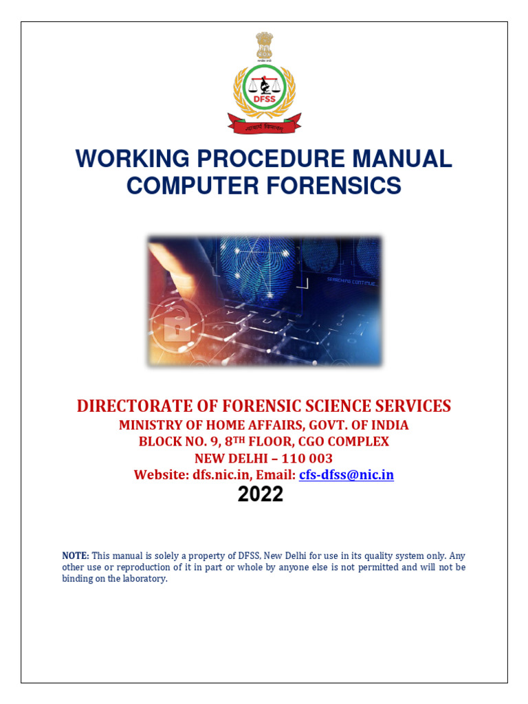 Computer Forensics Working Procedure Manual | PDF | Computer File | Booting