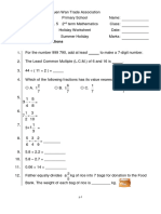 0717 Math P5 Eng Holiday Ws