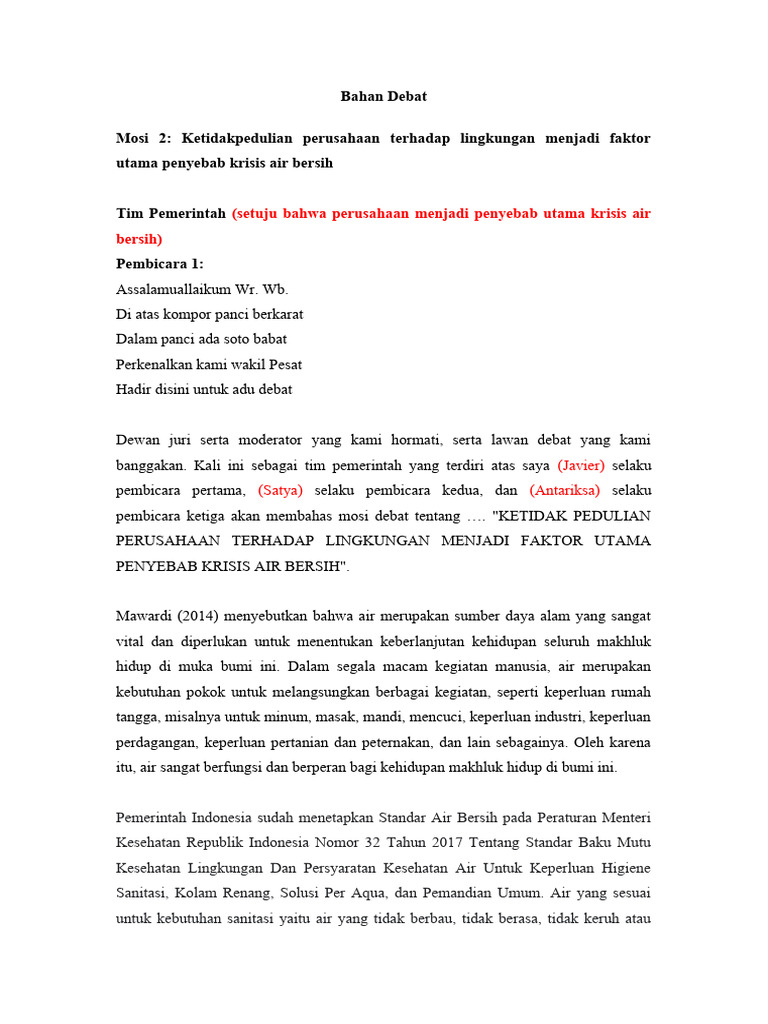 Template Debat Pemerintah Pdf
