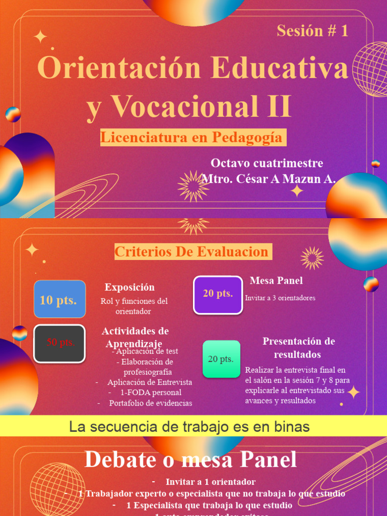 Orientacion Educativa y Vocacional | PDF | Plan de estudios | Evaluación