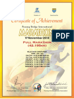 Results - Penang Bridge International Marathon 2013 Certificate