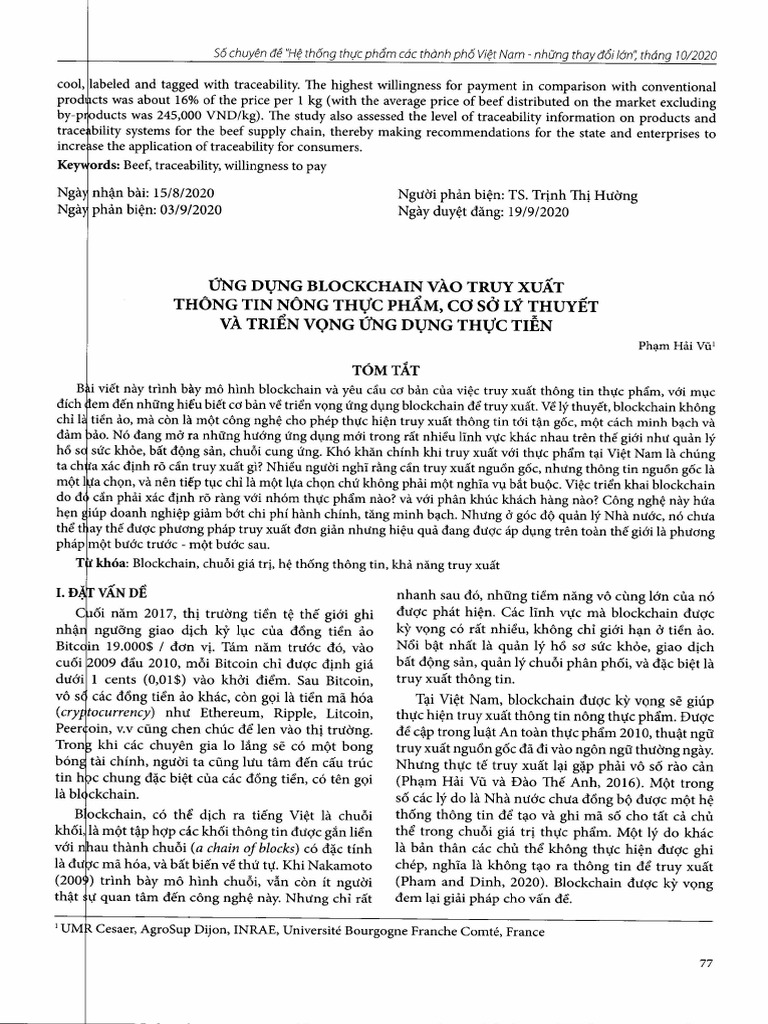 blockchain và truy xuất nguồn gốc | PDF