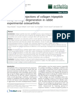 Periodic knee injections of collagen tripeptide delay cartilage degerenation in rabbit experimental osteoarthritis (骨關節軟骨) -已解鎖