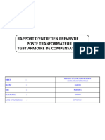 Rapport D'Entretien Preventif Poste Tranformateur TGBT Armoire de Compensation
