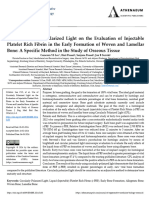 Use of Circularly Polarized Light On The Evaluation of Injectable Platelet Rich Fibrin in The Early Formation of Woven and Lamellar Bone A Specific Method in The Study of Osseous Tissue