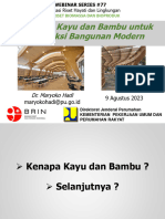 Teknologi Kayu Dan Bambu Untuk Konstruksi Bangunan Modern: Dr. Maryoko Hadi