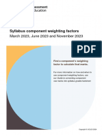 Syllabus Component Weighting Factors