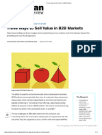 MIT Three Ways To Sell Value in B2B Markets