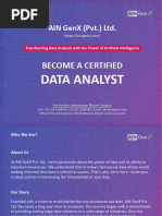 Certified Data Analyst - Ain GenX (PVT.) Ltd.