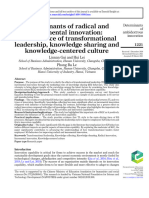 Determinants of Radical and Incremental Innovation The Influence of Transformational Leadership, Knowledge Sharing and Knowledge-Centered Culture
