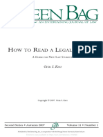 How To Read A Judicial Opinion