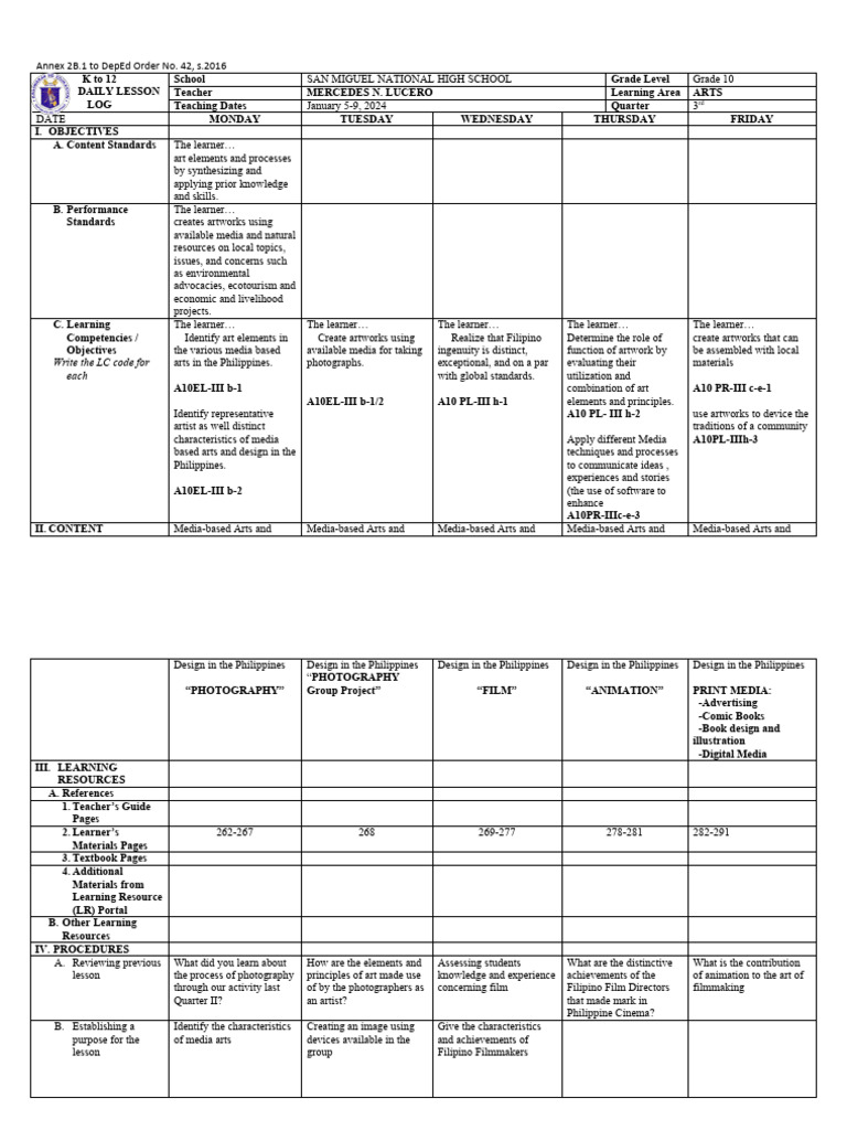Arts g10 Third Quarter | PDF