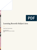 Learning Records Subject Area 1.3
