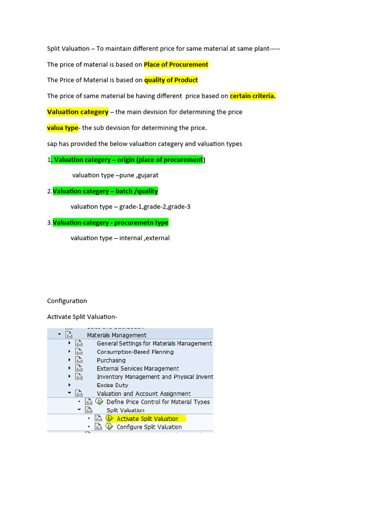 Split Valuation 1405 | PDF