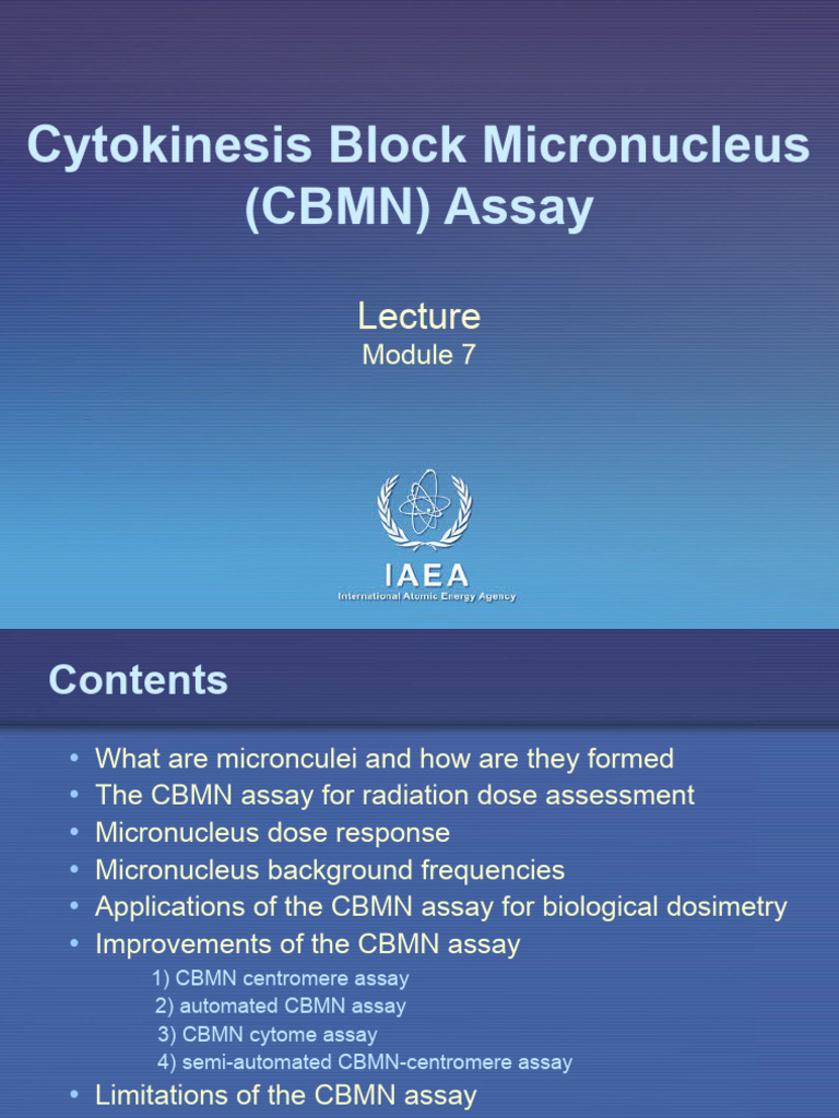 CBMN Assay for Radiation Dosimetry | PDF | Cell Biology | Chemistry