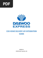 Daewoo Express COD Home Delivery - API Integration Guide - Version 1.3-1