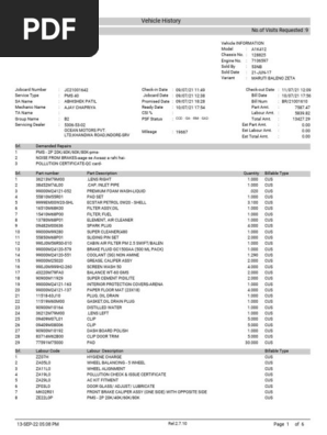 Comprehensive Vehicle Service History | PDF | Land Vehicles
