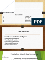 Foundations of Curriculum Development