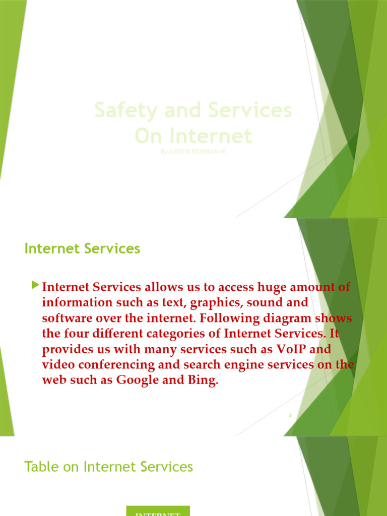 Internet services pdf