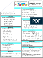 3AC Equations Et Inequations Serie N°2 Jeunes Pousses 2021 2022 1