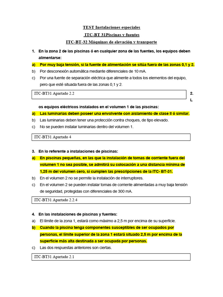 Normativa ITC-BT 31 y BT 32 | PDF | Transporte | Ciencias fisicas
