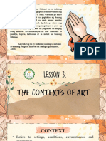 Lesson 3 Contexts of Art